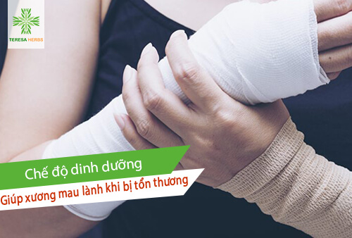 Dinh dưỡng giúp xương mau hồi phục khi bị tổn thương